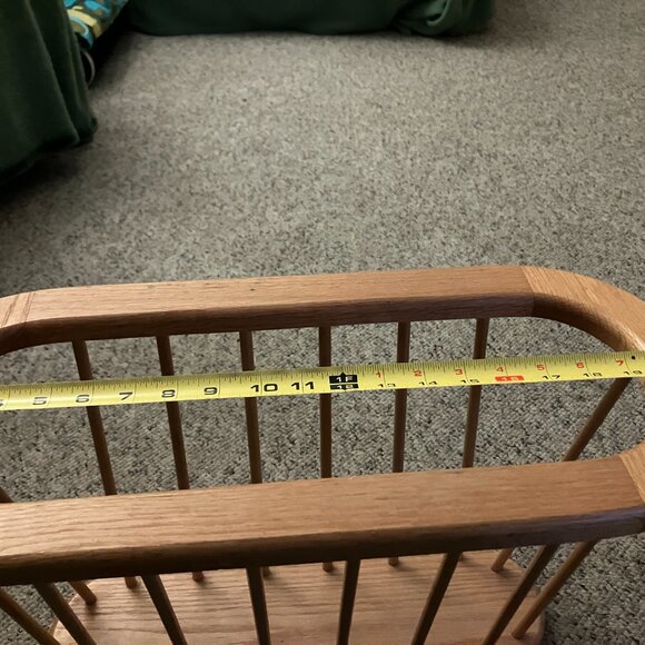 Vintage Dolphin Spindle MAGAZINE HOLDER -Natural 21.5" X 9" X 12" - Picture 3 of 7